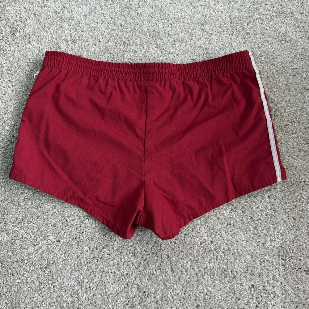 Vintage Jantzen Swim Shorts Mens 34 Red Striped Drawstring Elastic Waist Trunks
